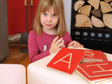 Grooved Wooden Tracing Cursive Letters: 52 Upper & Lowercase Letters.