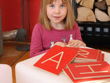 Grooved Wooden Tracing Cursive Letters: 52 Upper & Lowercase Letters.