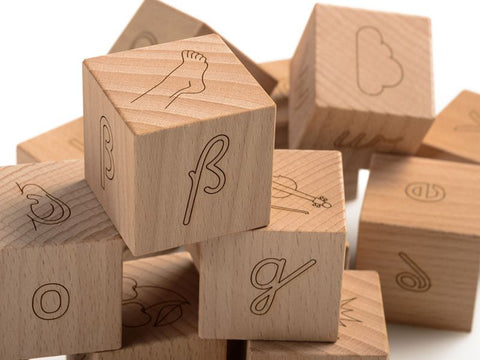 Wooden Alphabet Cubes 26pc