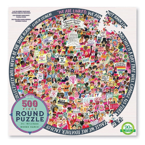 Women March! Round Puzzle 500pc