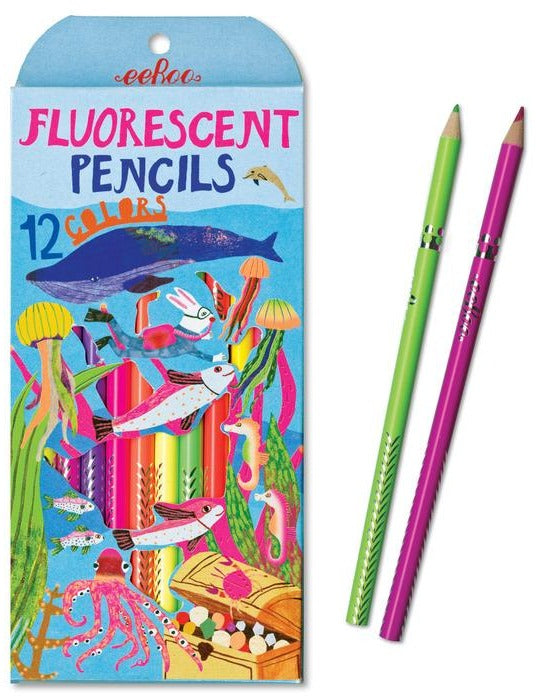 In the Sea Fluorescent Pencils 12 Colours