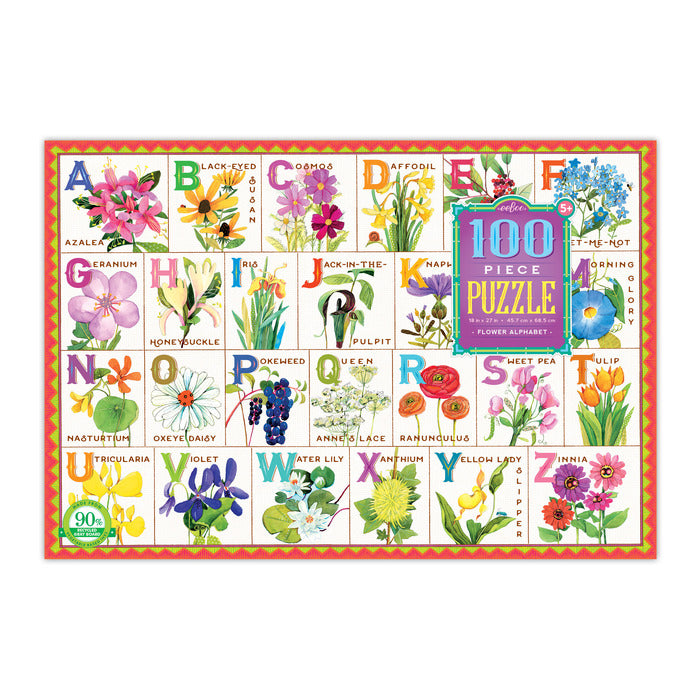Flower Alphabet Puzzle 100pc