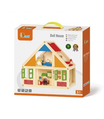Wooden Doll House 24pc