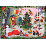 Christmas in the Woods Glitter Puzzle 20pc