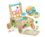 Wooden Shape Sorting Grocery Cart