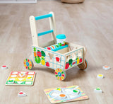 Wooden Shape Sorting Grocery Cart